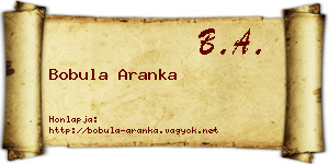 Bobula Aranka névjegykártya